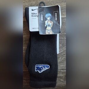 Nike Every Cushioned Dunk Black Athletic Socks Large 8-12